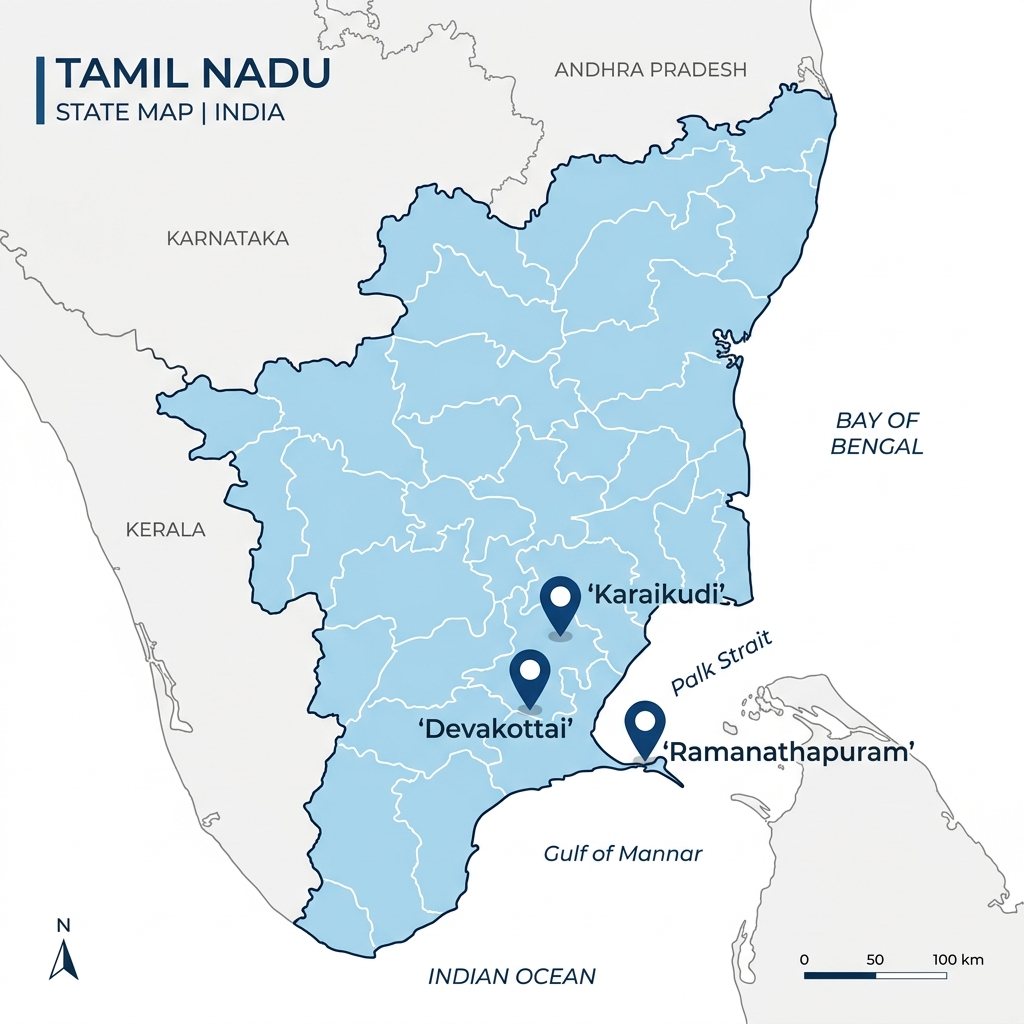 Dora Taxi Tamil Nadu Service Area Map